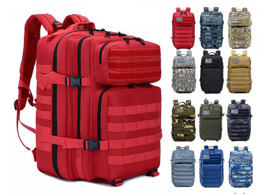 Practical 900D Nylon Hiking Backpack , Anti Abrasion Camo Molle Backpack