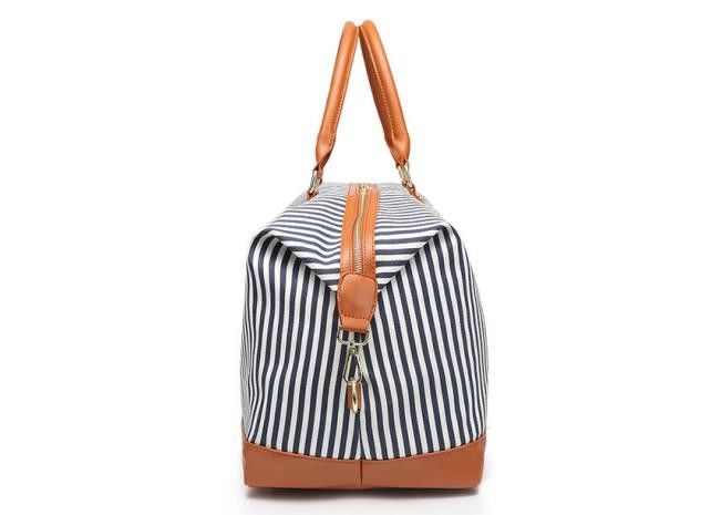 Ladies Weekend Waterproof Camping Bag Antiwear Canvas With PU Leather Strap