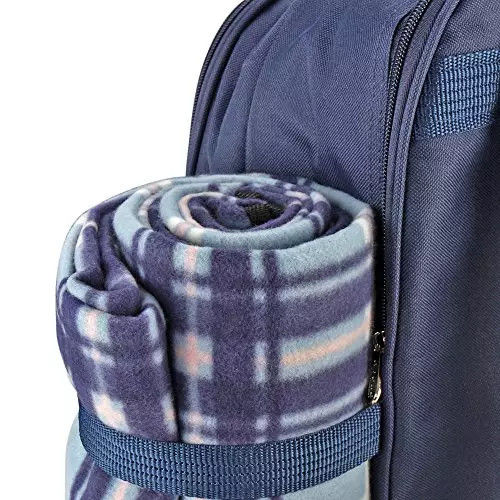 ISO9001 Polyester Camping Storage Bag , Waterproof Picnic Basket Set Backpack