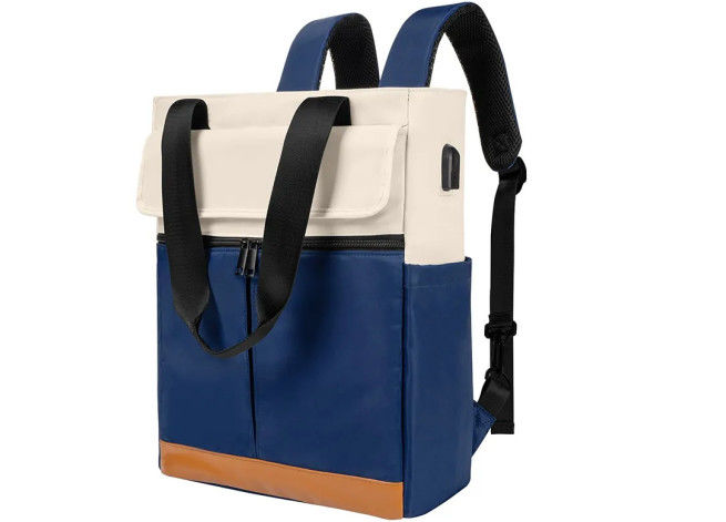 Waterproof Laptop Rolltop Backpack For College Women Computer Travel Custom Bookbag